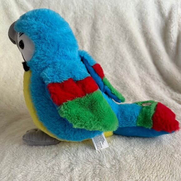 Smushables Blue Parrot Macaw 10” Air Puff Plush Toy Stuffed Animal Bird - Picture 2 of 8